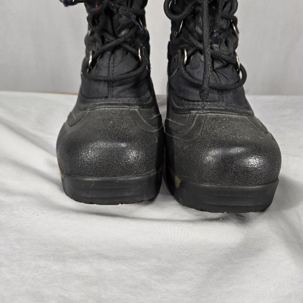 Sorel Boots Womens 8 Snowlion Waterproof Felt Lined Black Tall Snow Mid Calf - Picture 5 of 8